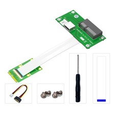Mini PCI-E to PCI-E Express X4 USB Riser Card with High Speed FPC Cable W/ Pad