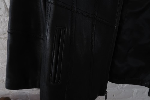 Chaqueta de cuero negra ajustada ajustada vintage Y2K años 90 para mujer talla mediana Jones NY - Imagen 14 de 17