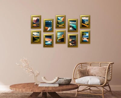 Goldrand Kunststoff Bilderrahmen mit Staffelei Ständer 4x6 Zoll Bild (10x15cm) Zuhause