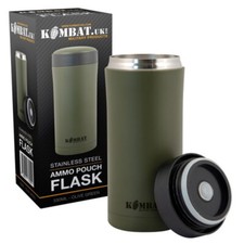 Kombat UK AMMO POUCH THERMAL FLASK - Stainless Steel Insulated Travel Army Mug