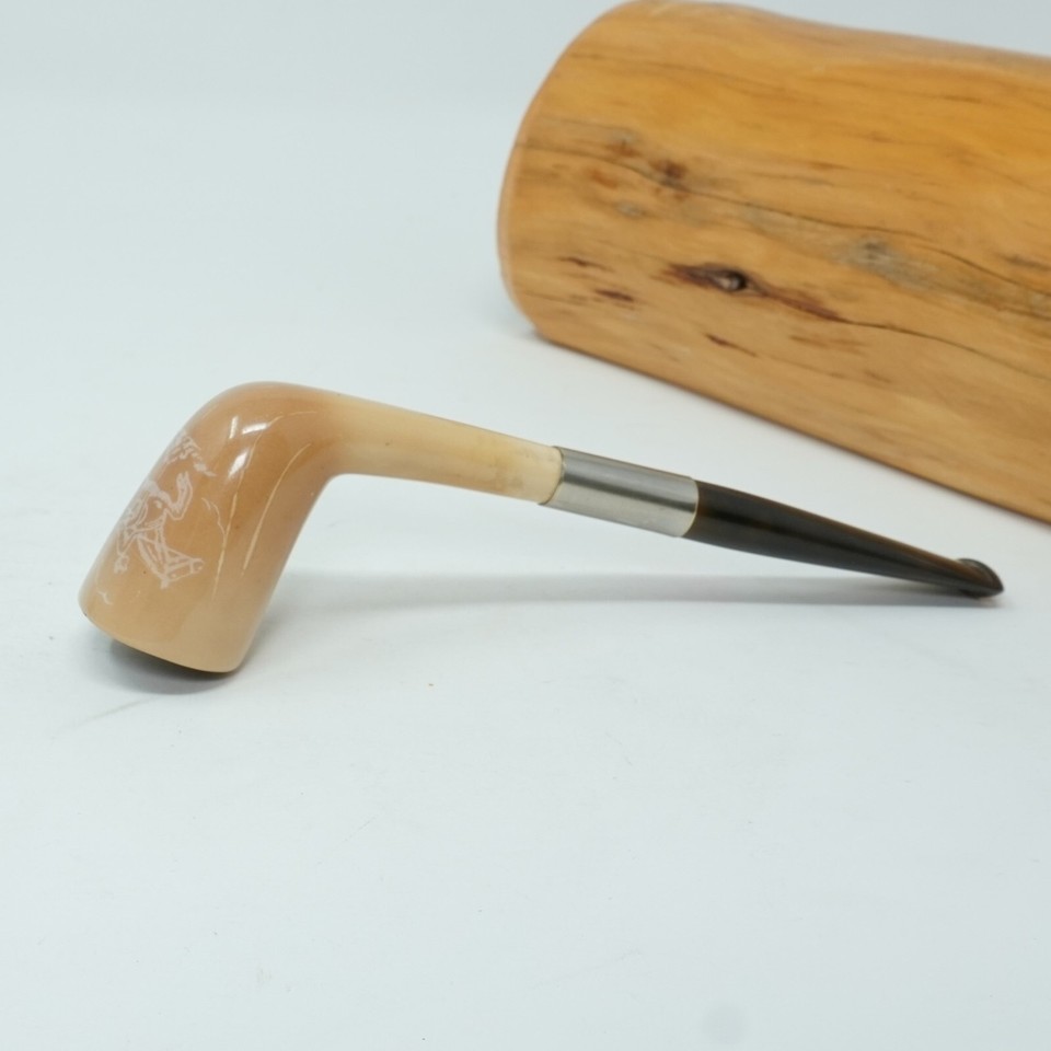 Zenith Holland Ceramic Pipe with Horse/Jockey Estate Tobacco Smoking