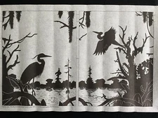 TRI CHEM Swampland Silhouettes #2024 Liquid Embroidery Picture to Paint 1970s