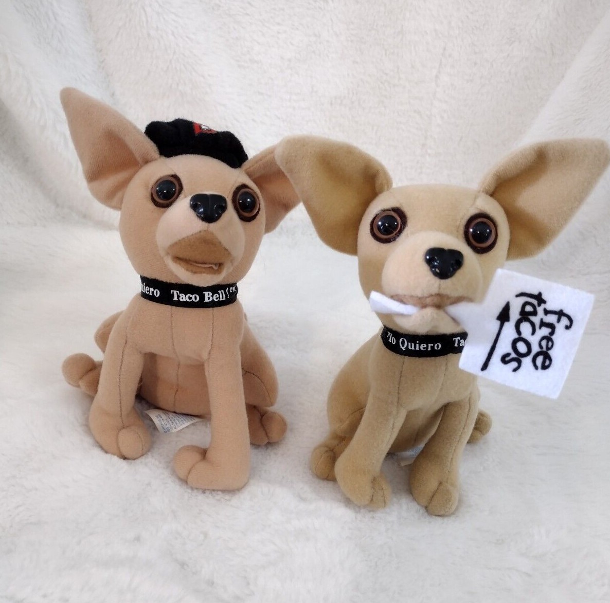 Lot De 7 Peluches Chihuahua Taco Bell "Yo Quiero" Parlantes - Collection Chiens - Occasion (un Muet)
