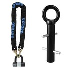 Oxford Motorcycle HD Chain Black 2.0M & Oxford Terra Force Bike Ground Anchor