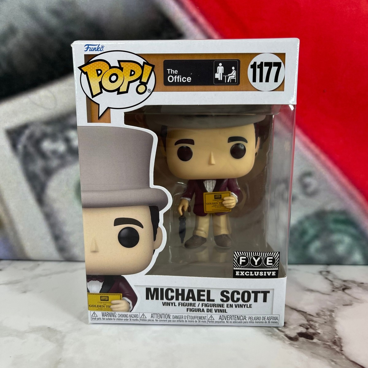 The Office Funko Pop! Michael Scott (as Willy Wonka w/Golden Ticket) FYE  Exclusi