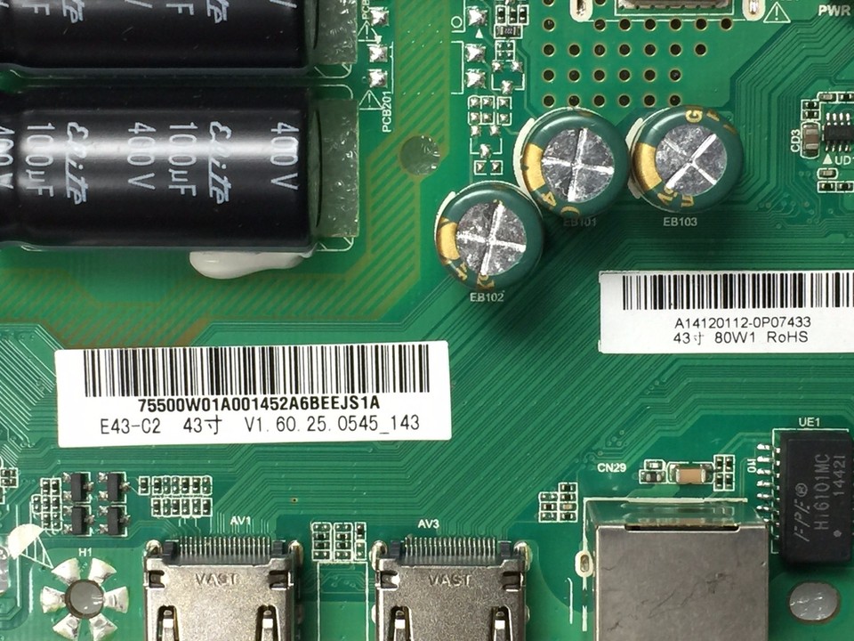 Carte Mère / Alimentation Vizio E43-c2 91.00w10.a001 ** Voir Desc Pour