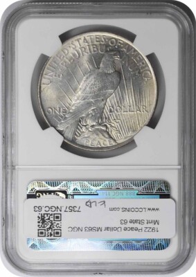 1922 Peace Silver Dollar MS63 NGC | eBay