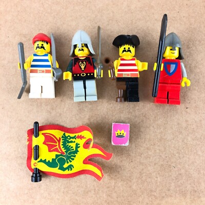 Vintage Lego Pirate Minifigures Accessories Dragon Flag Knights Tabbard  Vest - Main Image