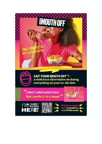 Kellogg's Eat Your Mouth Off FRUITY Plant Based Breakfast Cereal 7.4 oz -2 Pack - Picture 6 of 10