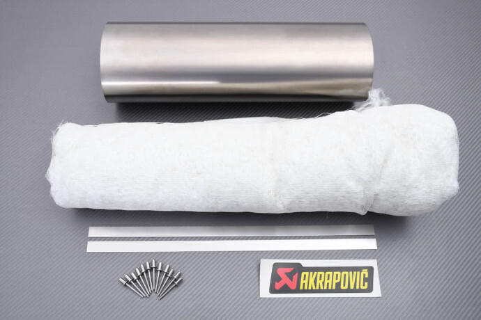 Involucro di scarico léger en titane Akrapovič avec isolant thermique 400mm