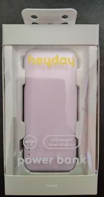 Heyday 4000mAh Power Bank High Speed Charging Pastel Lavender Purple LED Display