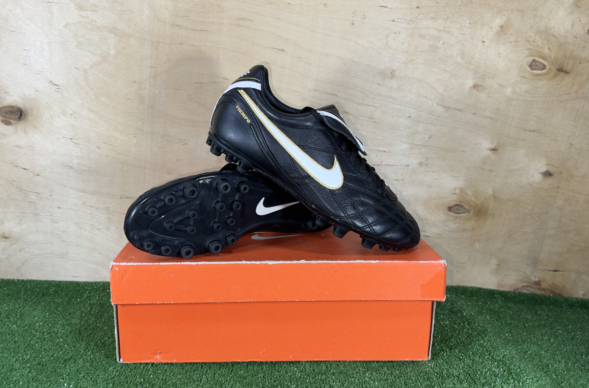 Nike Tiempo Mystic AG 366181-018 Black boots Cleats mens Football