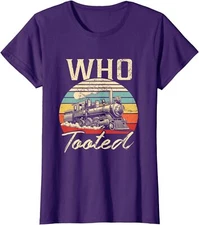 Vintage Retro Funny Train Lover Who Tooted Train Ladies' Crewneck T-Shirt