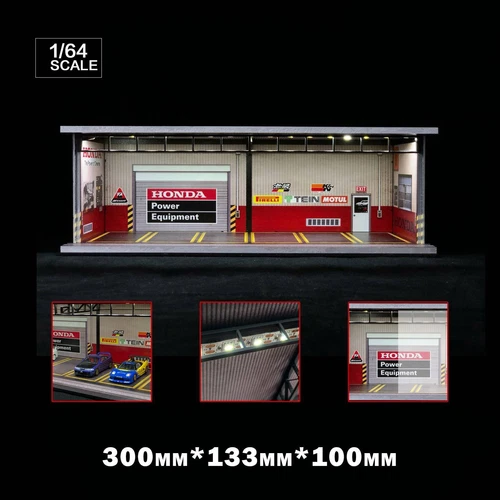 1:64 Diorama Car Garage Model LED Lighting Car Parking Lot Scene Display Model - Picture 33 of 43