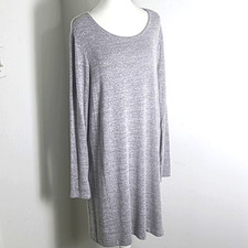GAP Gray Softspun T-Shirt Dress, Longsleeve, Size XL