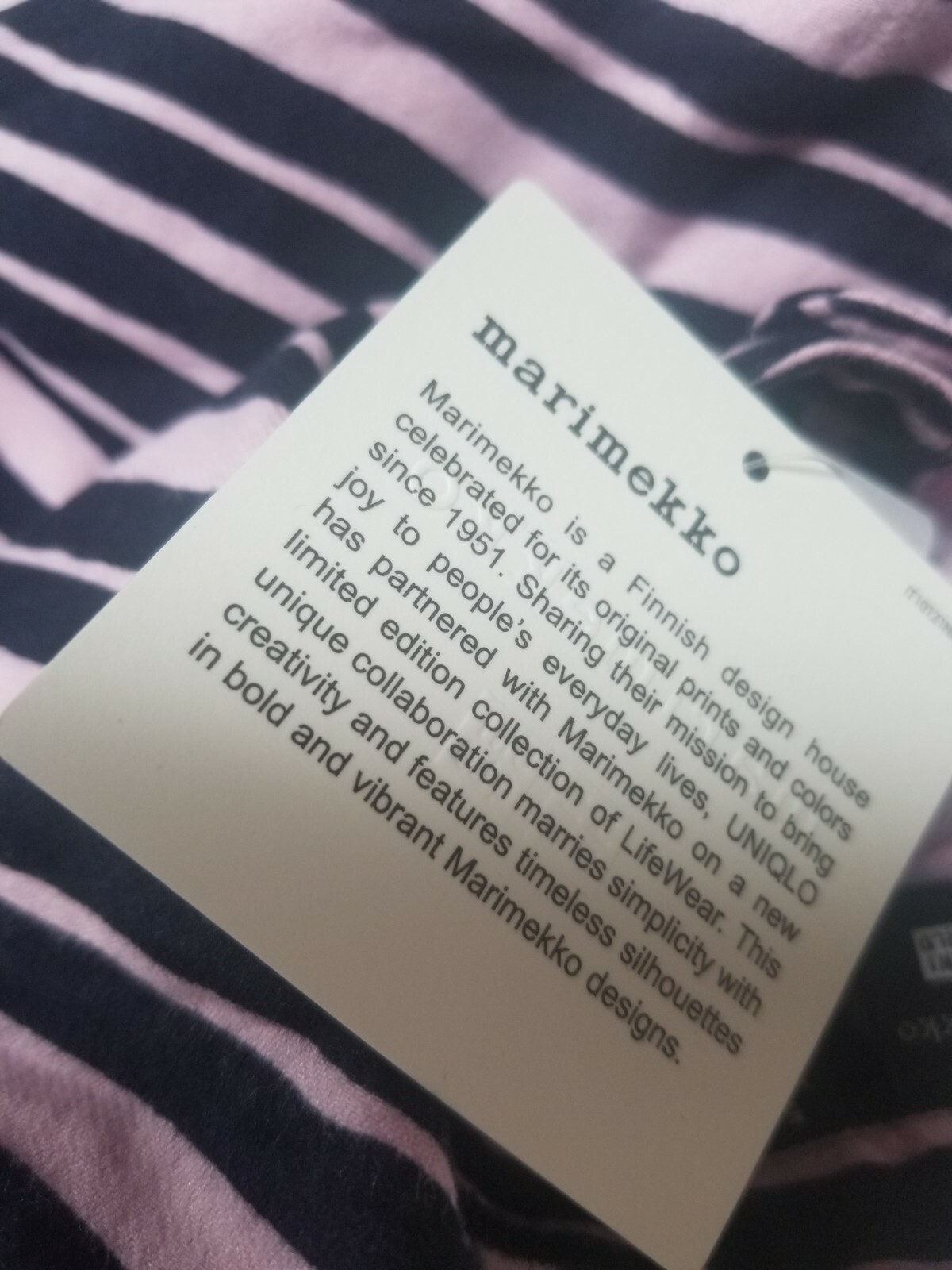 Uniqlo Marimekko Girls Flannel Long Sleeve Dress Button Down Stripe 5-6 Pink New thumbnail 6