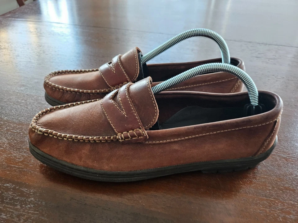 Hush Puppies Mujer Zapatos Sin Cordones Cuero Marrón 54207 Penny Mocasines Talla 11 N Foto 3 de 4