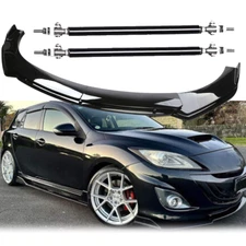Front Bumper Lip Body Kit Spoiler Splitter Glossy Black For 03-08 Mazda 6 Se