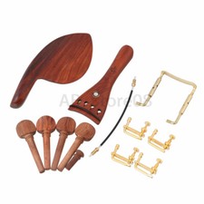 4/4 Rosewood Violin Fittings Parts Accessories Pegs Tailpiece Tuners Endpin