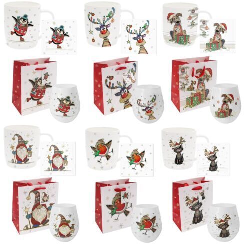 Christmas Mug / Coaster / Glass / Gift Bag Bug Art - Choose Item - Bild 1 von 49