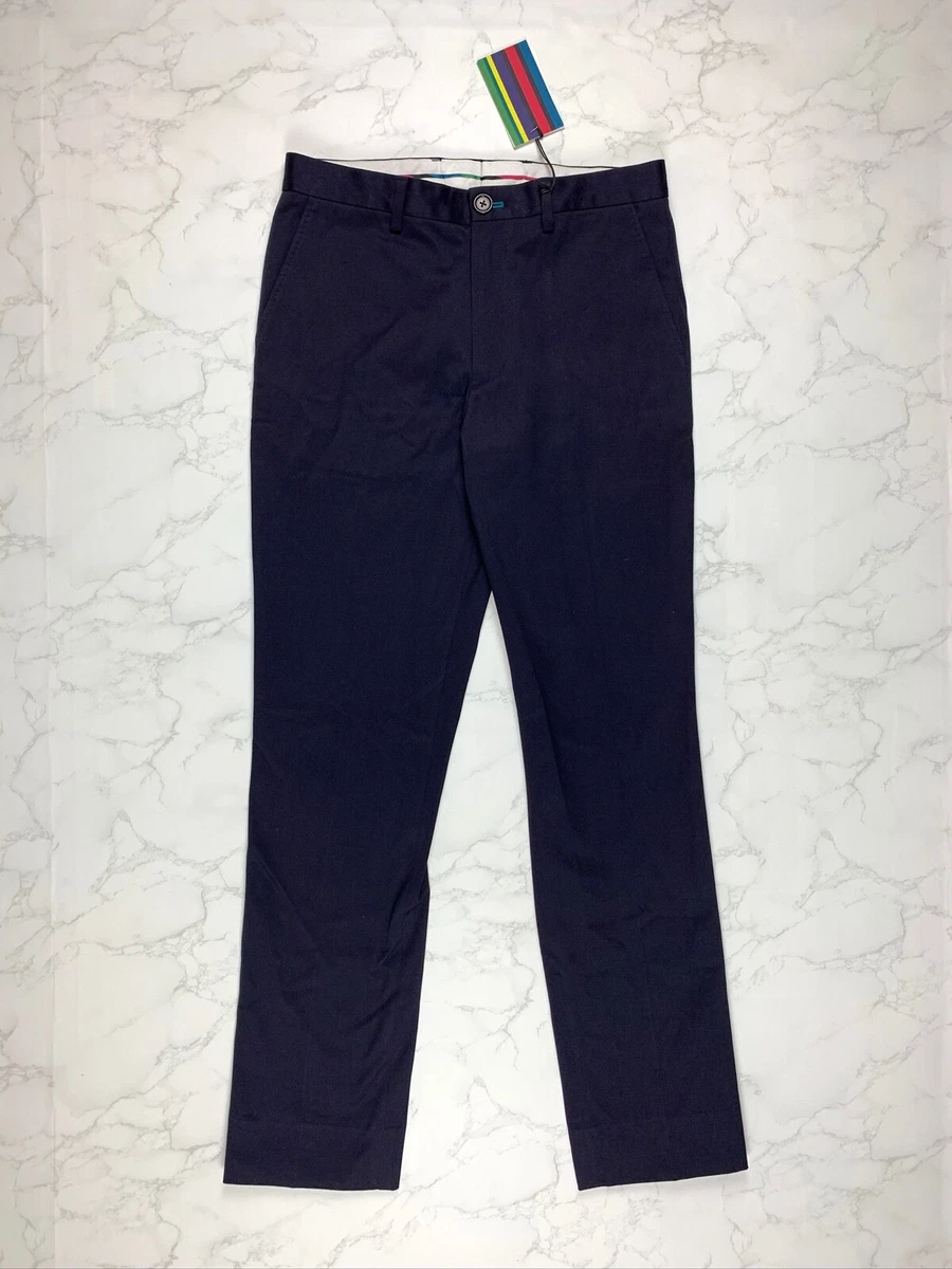 🔥75% OFF🔥 [SALE] Paul Smith Mid Fit Dark Navy Chino Pants | eBay 