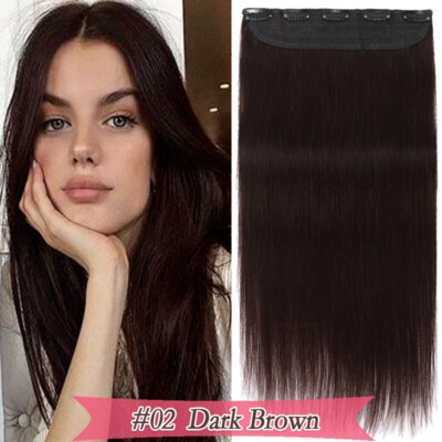 100% One Piece Clip In Remy Human Hair Extensions 3/4 Full Head THICK/Standard