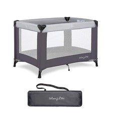 Dream On Me Nest Portable Play Yard With Carry Bag And Shoulder Strap, Grey
