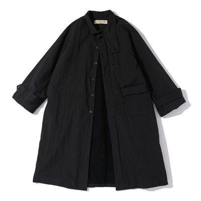 POLYPLOID 19AW Stand Collar Coat B Size 3 Black Nylon-Cotton Japan 