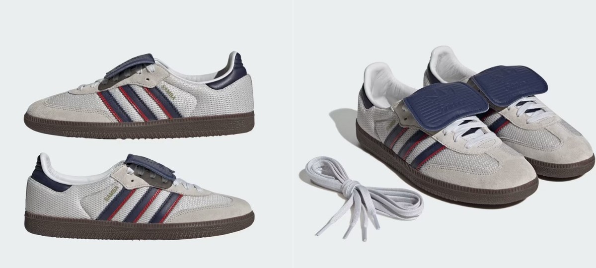 ADIDAS SAMBA LT OG Crystal White Dark Blue MEN'S SHOES