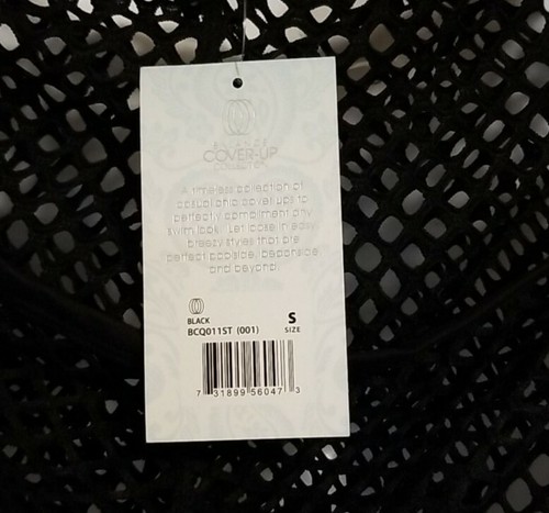 NWT Balance Swim Dress Cover Up Collection Boho Black Long Sleeve Hooded Small - Picture 5 of 9