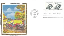 STUTZ BEARCAT SPORTSCAR 1933 TRANSPORTATION COIL 1985 COLORANO CACHET FDC #2131