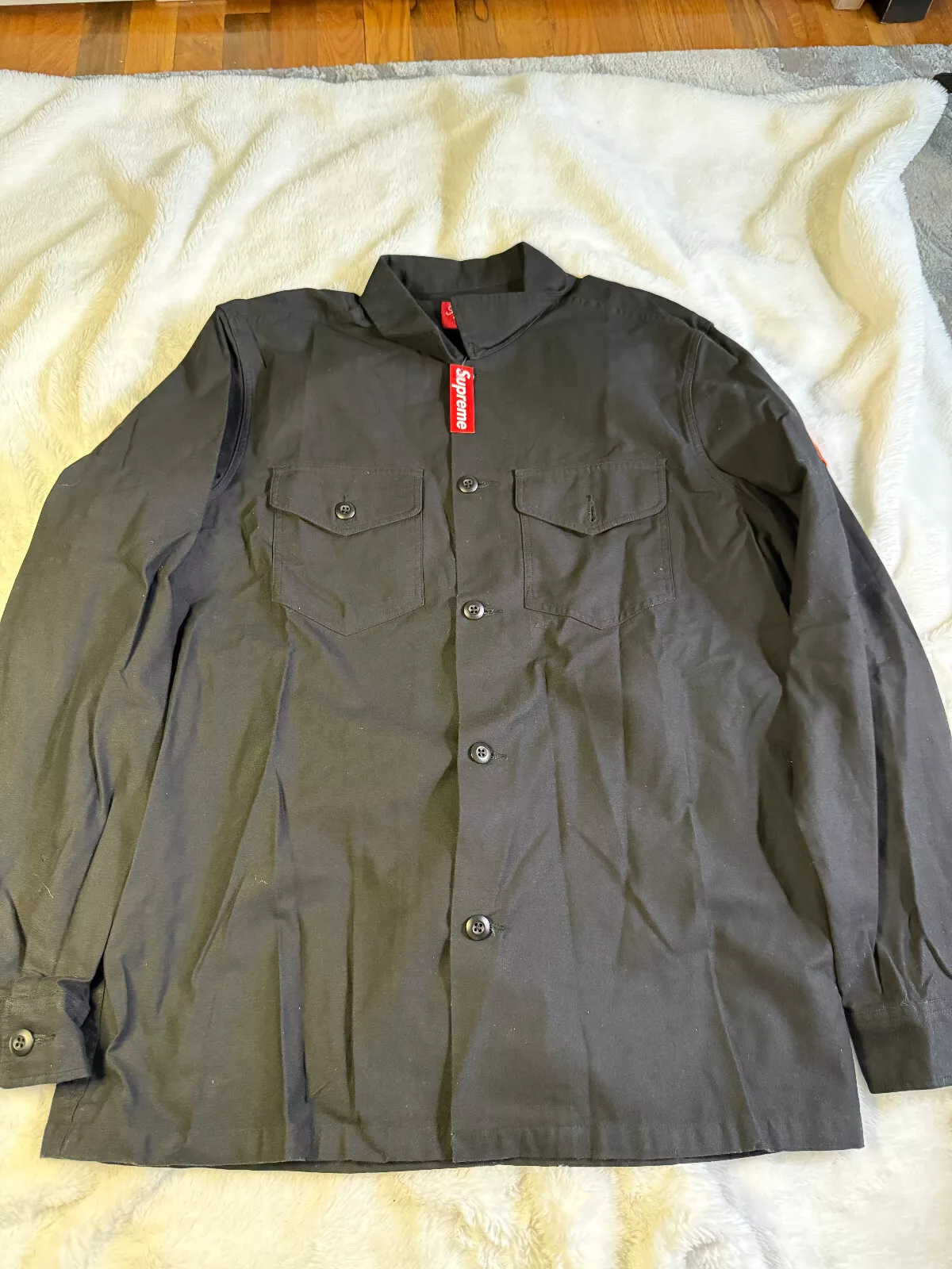 Chemise de travail armée suprême noire FW14 taille L NEUVE