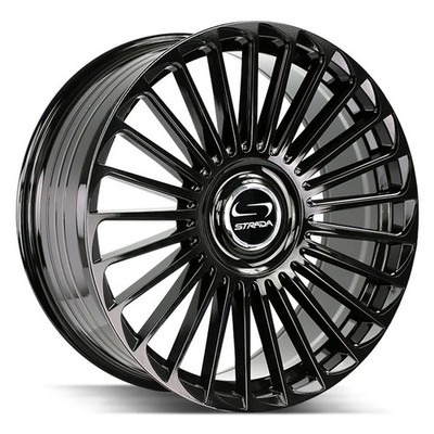 Strada MARTELLO Wheels 20x8.5 (30, 5x114.3, 74.1) Black Rims Set of 4