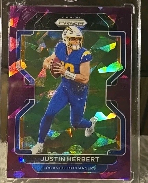 2021 Panini Prizm - Justin Herbert #169 Purple Ice Prizm /225 Chargers