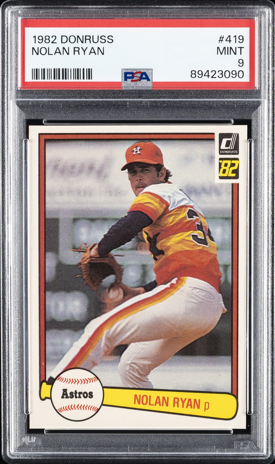 1982 DONRUSS #419 NOLAN RYAN PSA 9