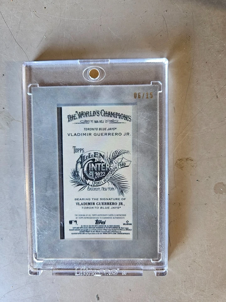 2022 Topps Allen & Ginter Framed Mini silver Auto Vladimir Guerrero Jr. /15 - Image 2 of 2