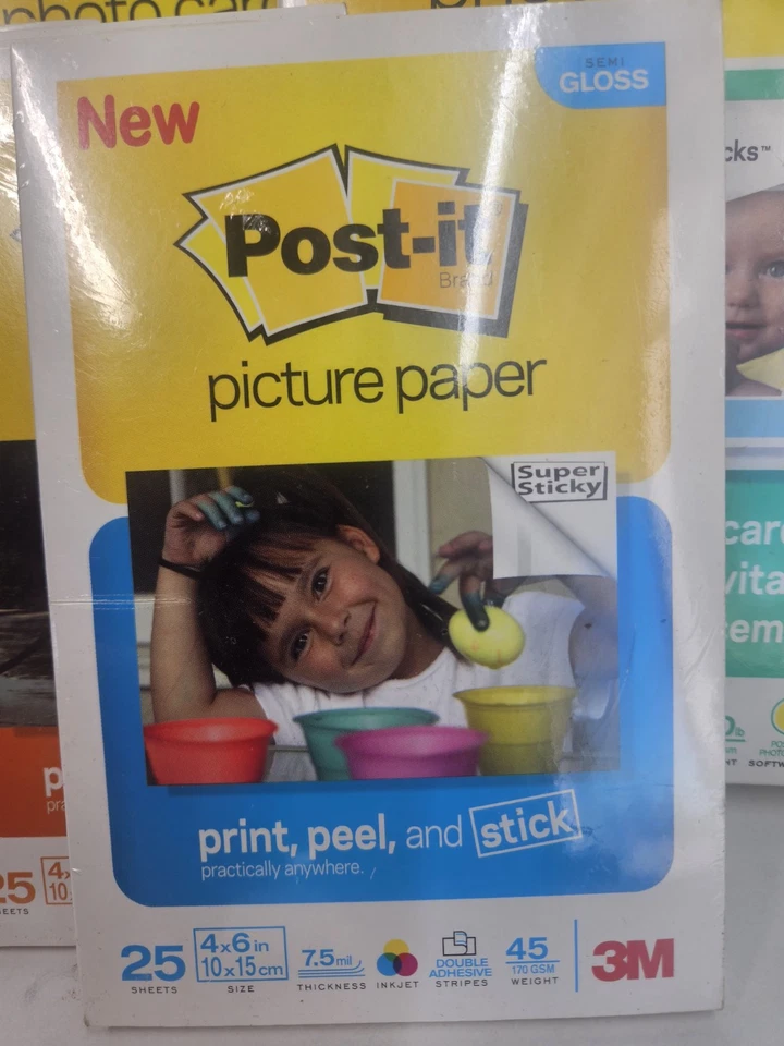 210 Total Sticky Note 150 4x6 3M Post-it Digital Sticky Picture Paper 60 4x8 - Image 3 of 4