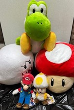 Super Mario Plush Set Yoshi Toad Boo Lot 4 BANDAI