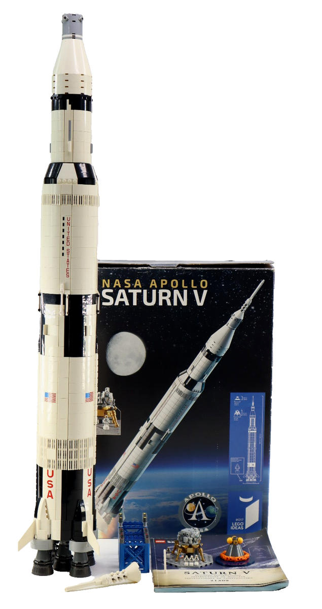 LEGO Ideas 21309 NASA Apollo Saturn V Build W Box (no Manuals