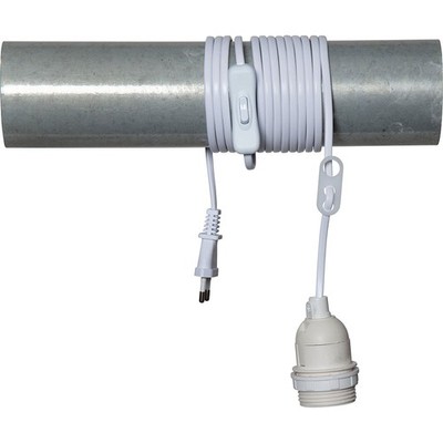 Lampenfassung Weiß max. 25W E27 Außengewinde 3,5m Kabel Stecker & Schalter