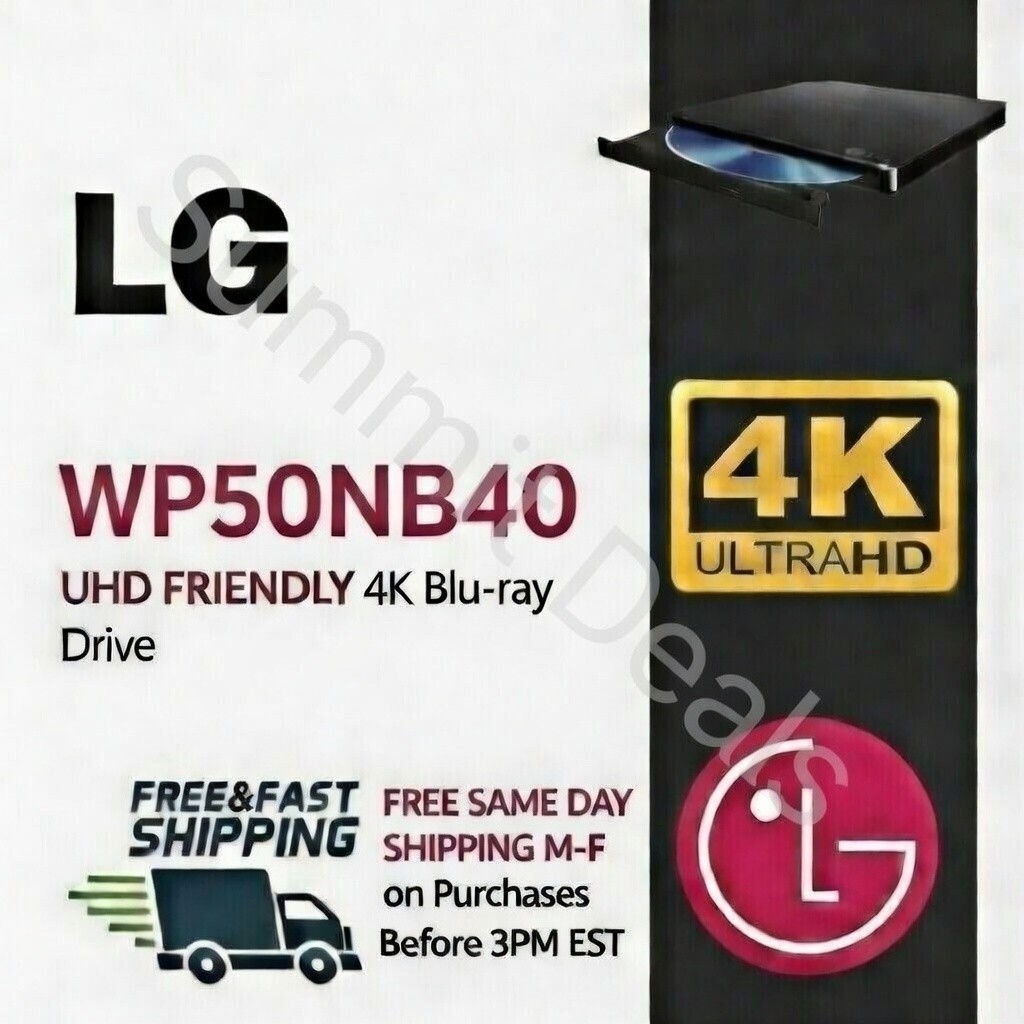 LG WP50NB40 UHD Friendly External Optical LibreDrive 4K Blu-ray MakeMKV DVDFab