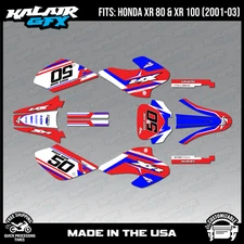 Graphics Kit for HONDA XR80 XR100 (2001-2003) Evo Series - Red