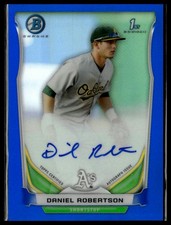 2014 Bowman #BCAP-DR Daniel Robertson Chrome Prospect Auto Blue Refractors #/150