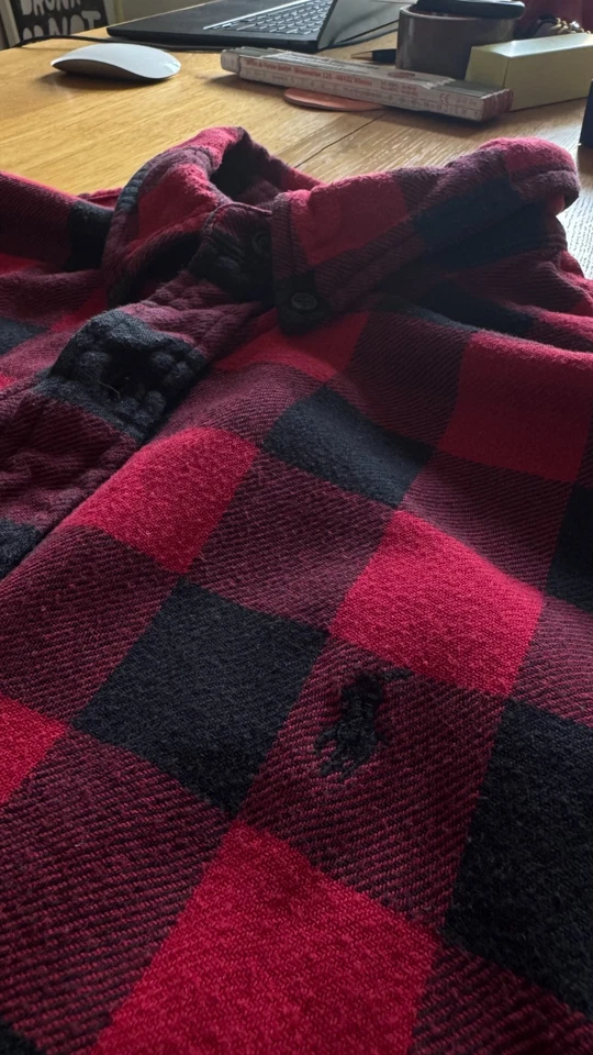 NEUw Ralph Lauren Flanellhemd rot Gr. XL NP: 179€ barbour burberry Holzfäller - Bild 4 von 4