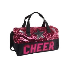 Big Kid Pink Sequin Cheer Duffel Bag Dance Gymnastics Travel Bag