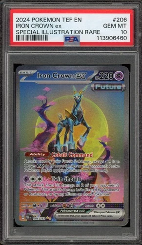 Pokemon Iron Crown ex Temporal Forces Special Illustration Rare #206 PSA 10