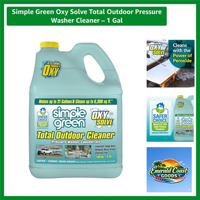 #ad Eco Friendly Oxy Solve Cleaner – 1 Gal Concentrate for Tough Outdoor Stains $38.39