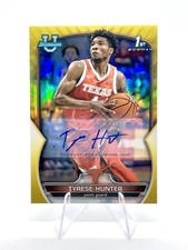 Tyrese Hunter 2022-23 Bowman U Chrome Prospect Auto Yellow Refractor /75 #15
