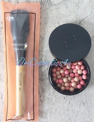 Oriflame Giordani Gold Serum Infused Pearls Glowy Rose 22g & Puderpinsel