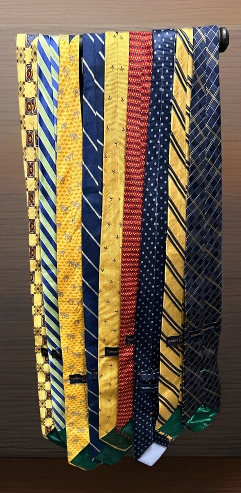 Tommy Hilfiger Tie Necktie Lot 9 Current Vtg Bundle USA Italian Silk *Bonus Tie - Image 2 of 4